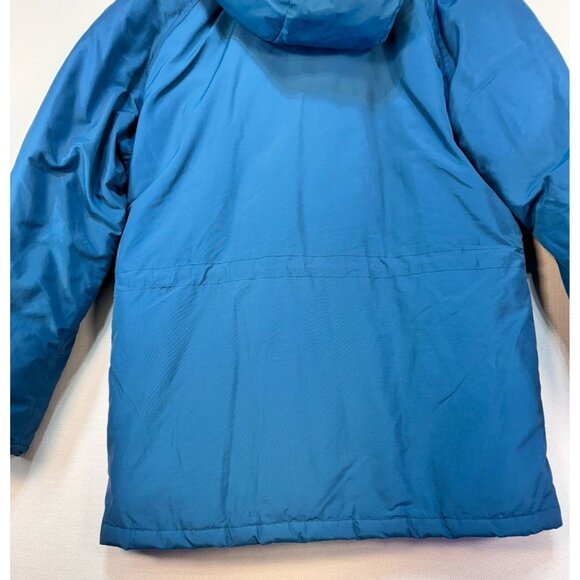 Eddie Bauer Women's Goose Down Puffer Jacket Size M Blue Hooded - Picture 13 of 13